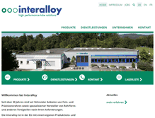 Tablet Screenshot of interalloy.ch